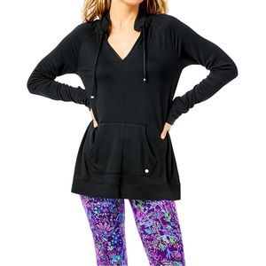 Lilly Pulitzer Luxletic Cassi Popover, Medium, Onyx, NWOT